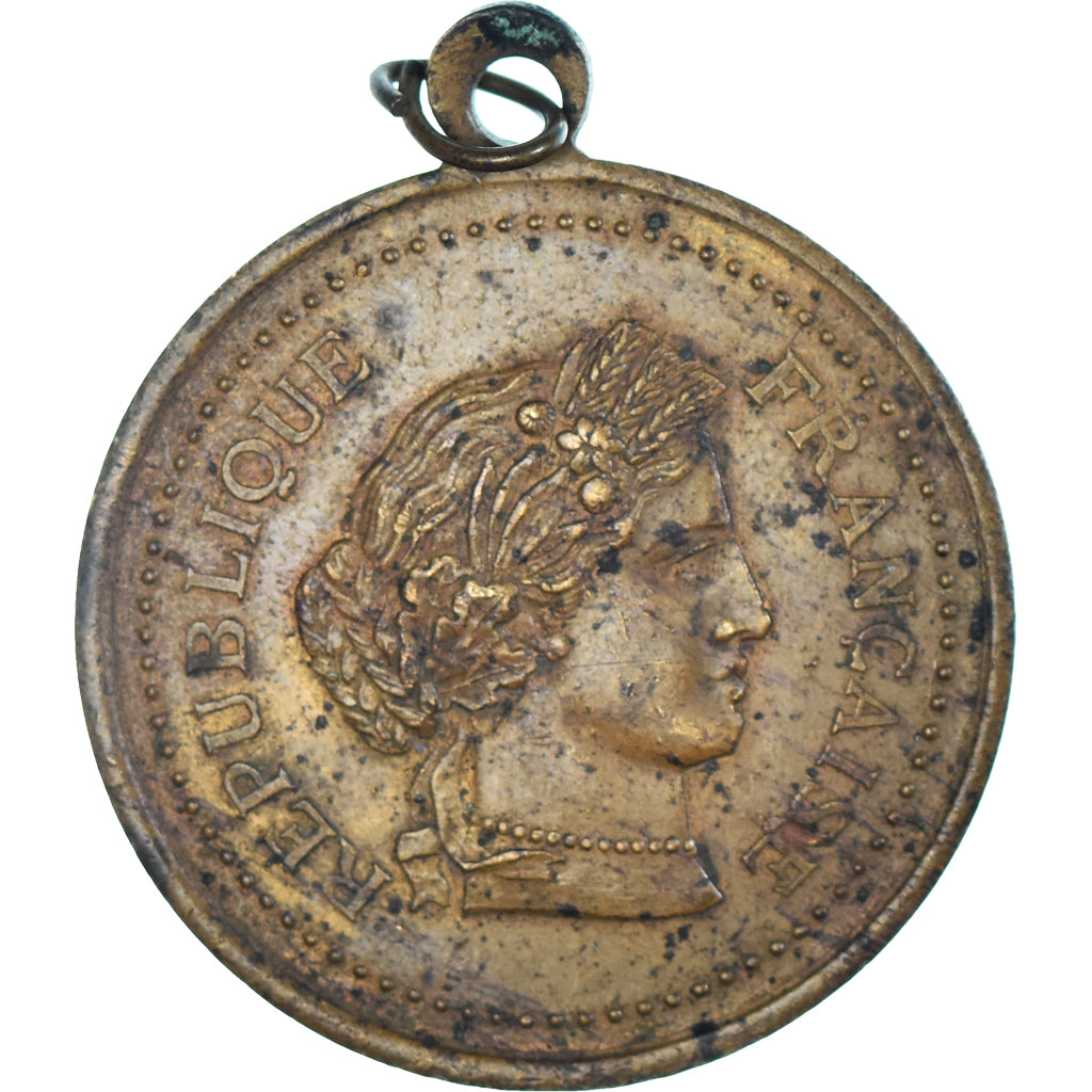 France, Medal, Concours de Musique de Lyon, 1889, EF(40-45), Copper