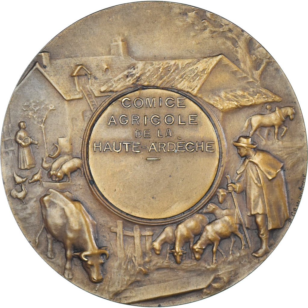 França, medalha, Comice Agricole de la Haute-Ardèche, Grandhomme, AU(55-58)