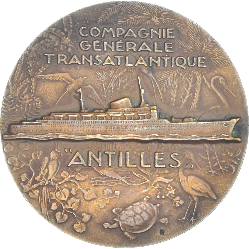 France, Medal, Compagnie Générale Transatlantique, Antilles, Shipping