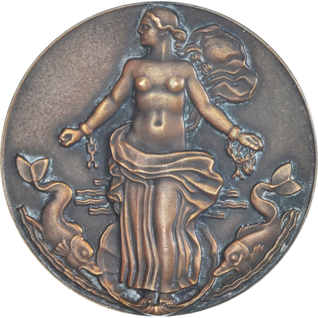 France, Medal, Compagnie Générale Transatlantique, Liberté, Shipping, Vernon