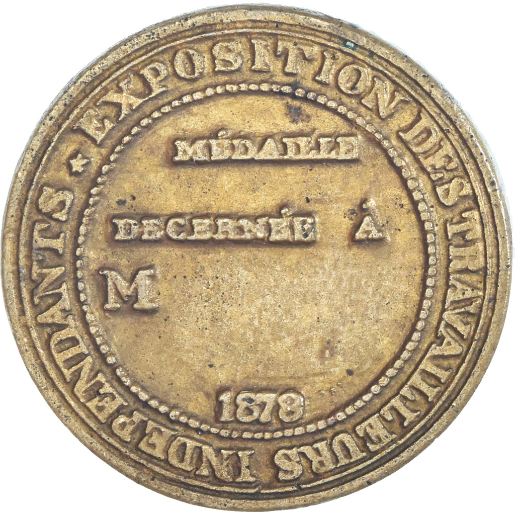 France, Medal, Exposition des Travailleurs Indépendants, Paris, 1878