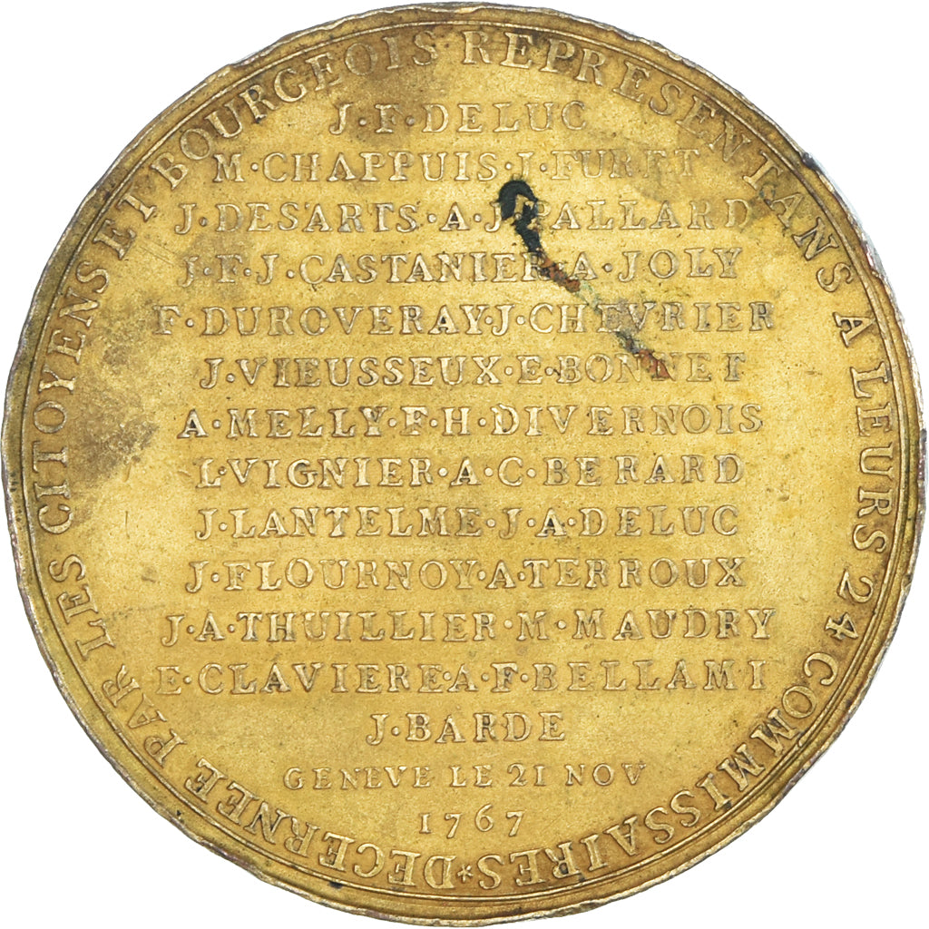Switzerland, Medal, Les Effets de la Concorde, Genève, 1767, Cochin, EF(40-45)