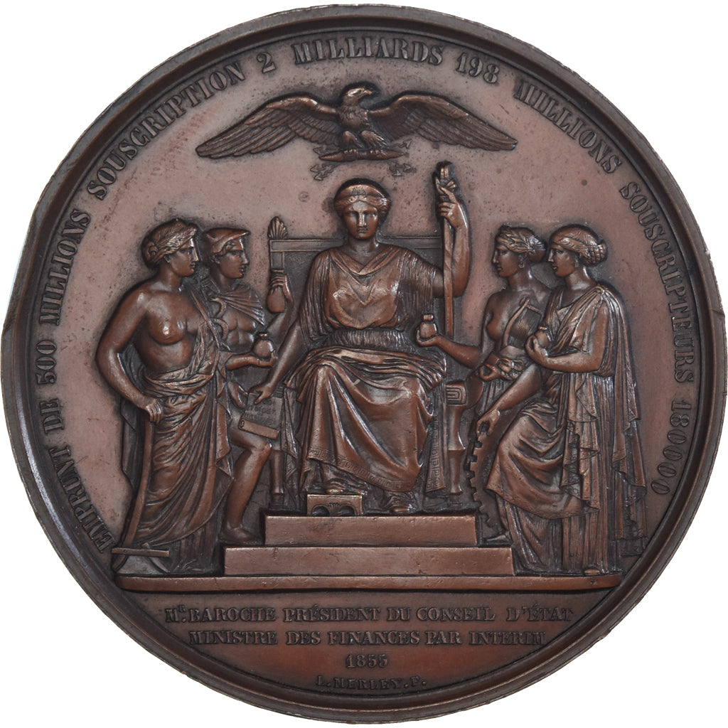 France, Medal, Napoléon III, Emprunt de 500 Millions, Guerre de Crimée