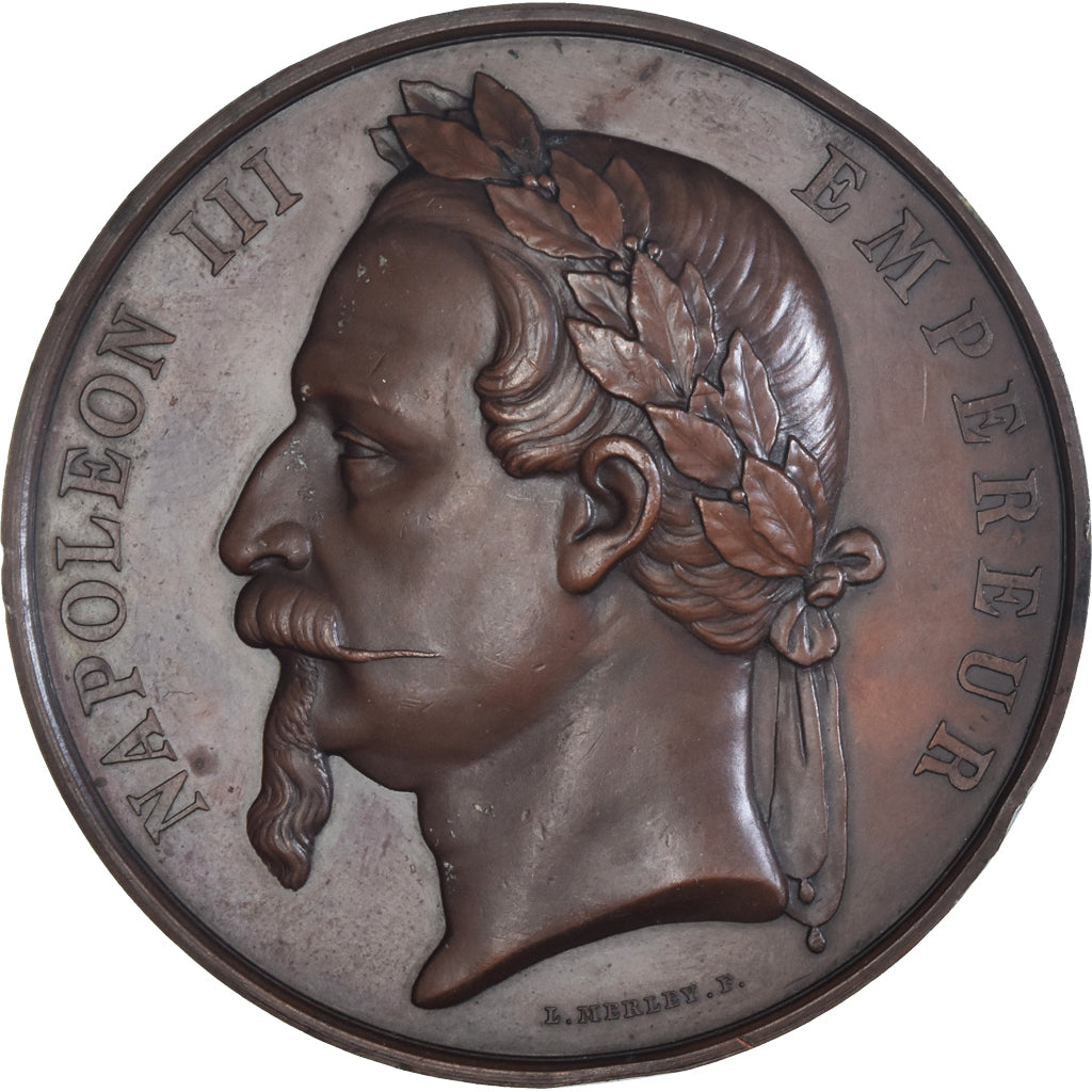 France, Medal, Napoléon III, Inauguration du Tribunal de Commerce de Paris
