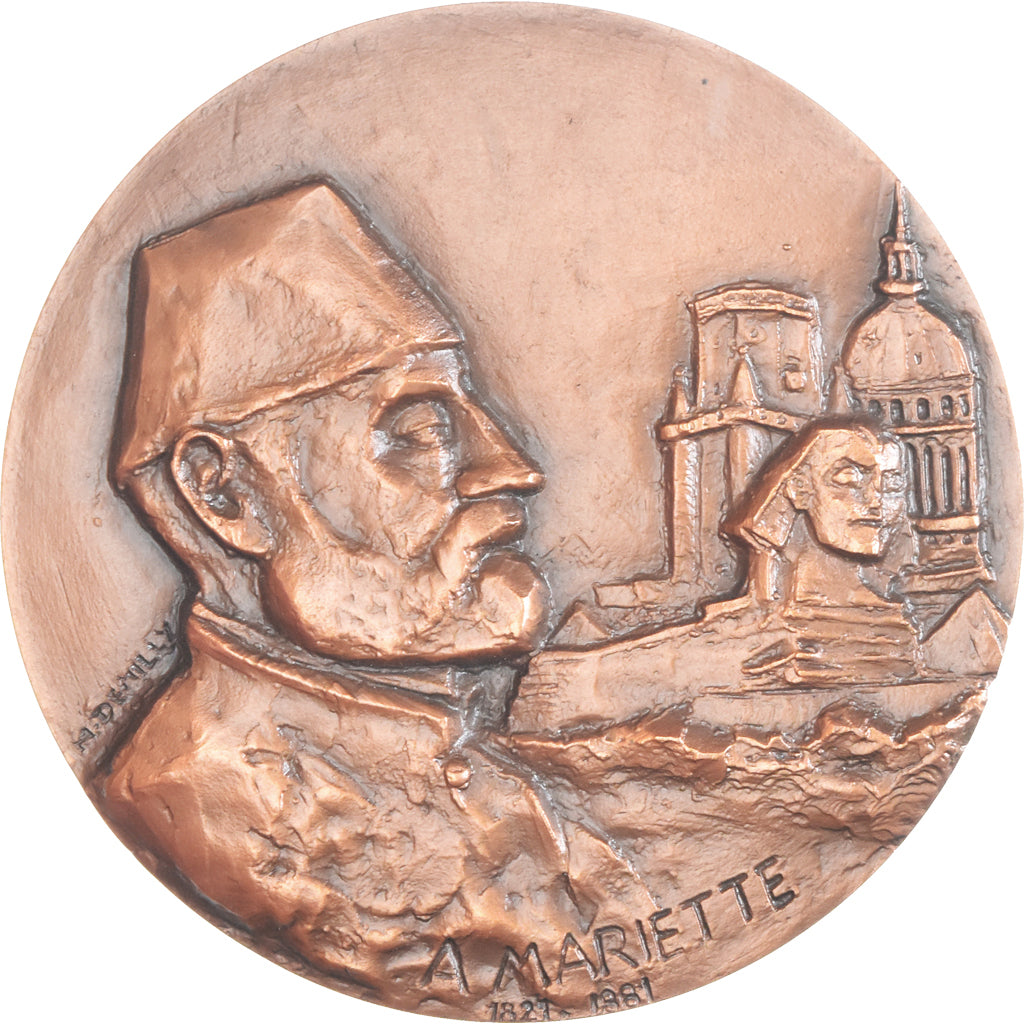 France, Medal, Auguste Mariette-Pacha, Boulogne-sur-mer, History, 1980, Demilly