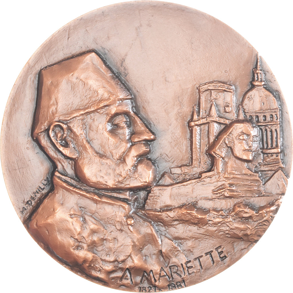 France, Medal, Auguste Mariette-Pacha, Boulogne-sur-mer, History, 1980, Demilly