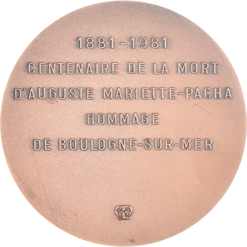 France, Medal, Auguste Mariette-Pacha, Boulogne-sur-mer, History, 1980, Demilly