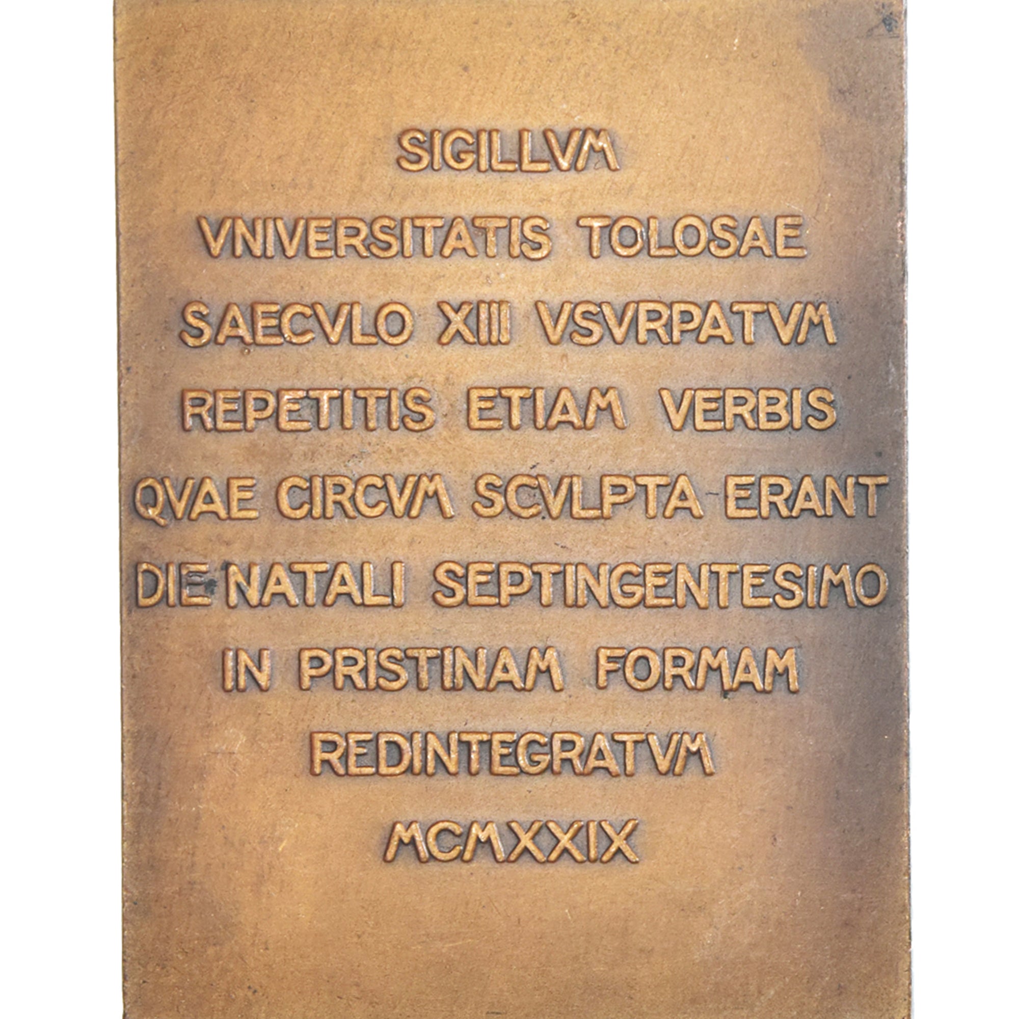 France, Medal, 700 ans Université Toulouse, 1929, Raoul Bénard, AU(55-58)