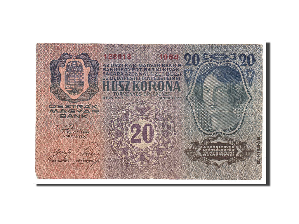 Austria, 20 Kronen, 1913, 1913-01-02, KM:14, EF(40-45)