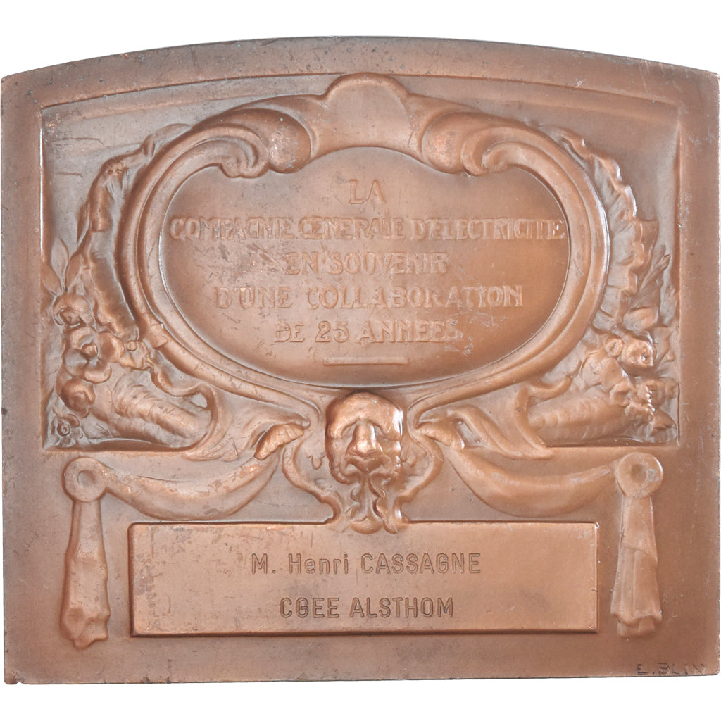 France, Medal, Compagnie Générale d'Electricité, Business & industry, Blin