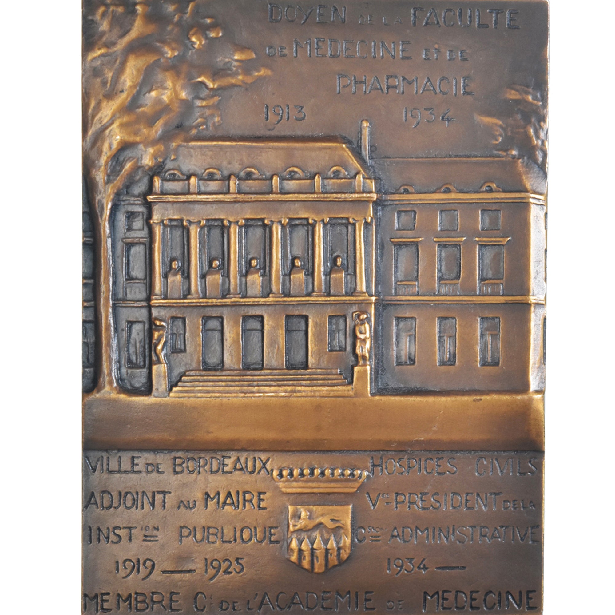 France, Medal, Professeur Clément Sigalas, Medicine, 1934, Chrétien