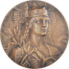 Frankreich, Medaille, Gallia, Femme Gauloise Caquée, Morlon, SS+, Bronze