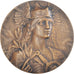 Frankreich, Medaille, Gallia, Femme Gauloise Caquée, Morlon, SS+, Bronze