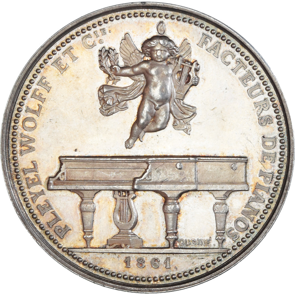 France, Medal, Second Empire, Pleyel et Wolff, Facteurs de Pianos, 1861