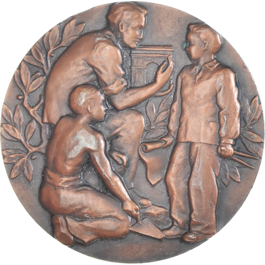 France, Medal, Apprentissage du Batiment et des Travaux Publics, Business &