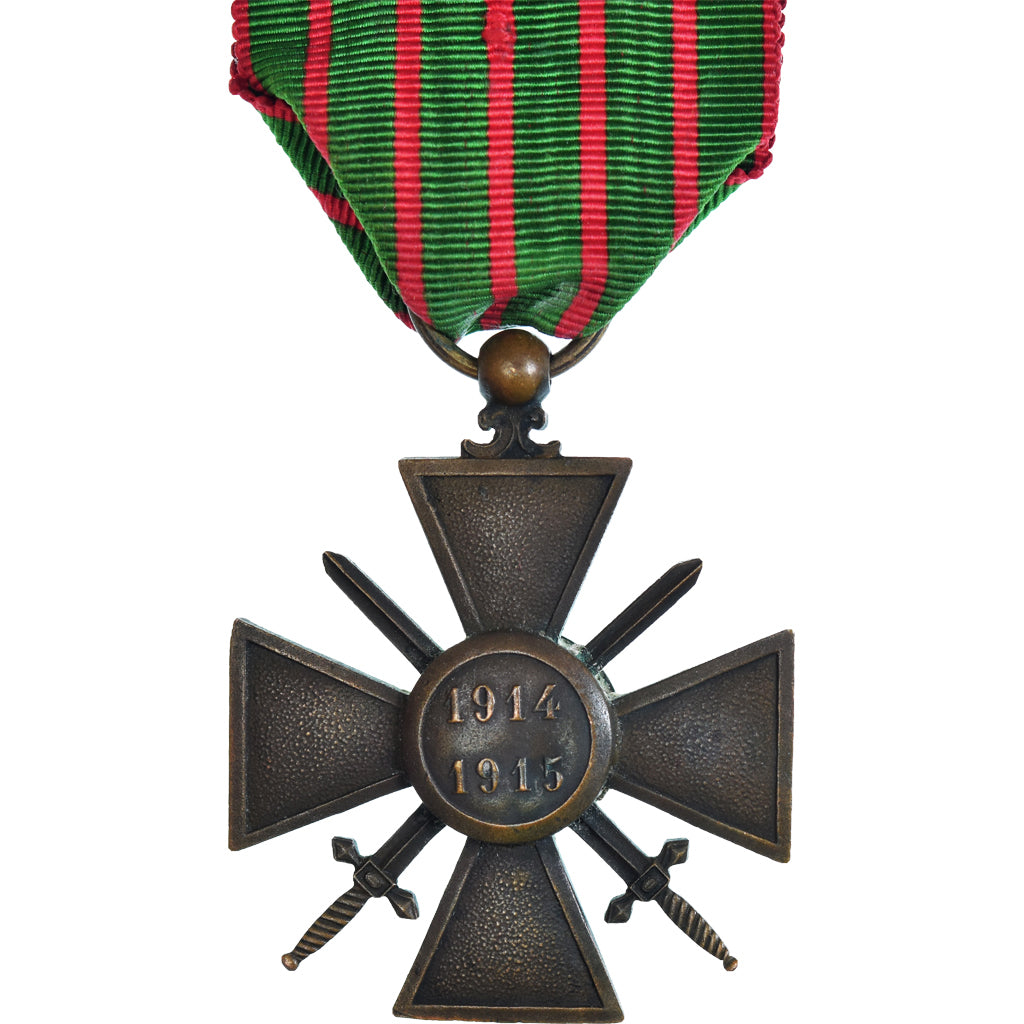 France, Croix de Guerre, WAR, Medal, 1914-1915, Excellent Quality, Bronze, 37