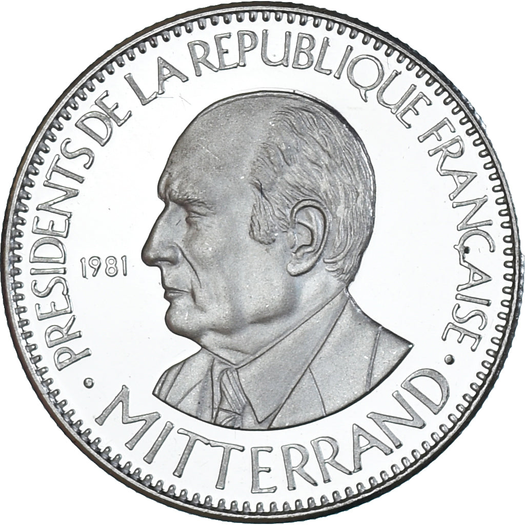 France, Medal, François Mitterrand, Politics, 1981, MS(65-70), Silver