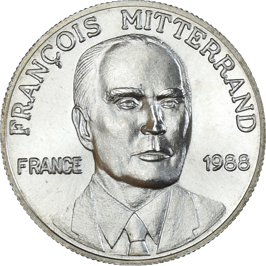 France, Medal, François Mitterrand, Politics, 1988, MS(65-70), Silver
