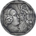 Francja, medal, Art Déco, Femme aux Fleurs, Grun, EF(40-45), Brąz posrebrzany