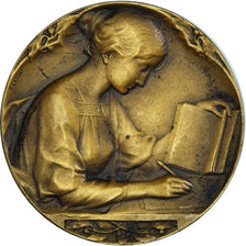 France, Medal, Art Nouveau, L'Ecriture, Lenoir, AU(50-53), Bronze