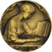 France, Medal, Art Nouveau, L'Ecriture, Lenoir, AU(50-53), Bronze