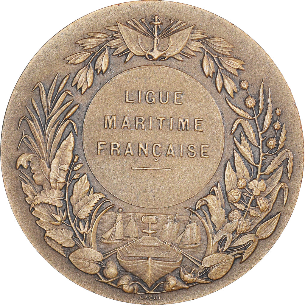 France, Médaille, Ligue Maritime Française, Shipping, Caqué, FDC, Bronze