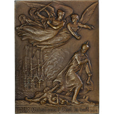 France, Médaille, Reims, Bombardement et incendie de la Cathédrale, WAR, 1917