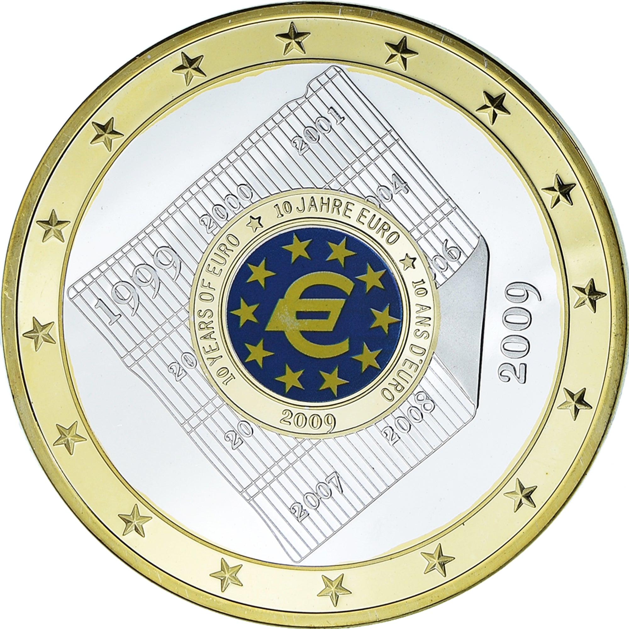 Frankreich, Medaille, Géants Euro, Politics, 2009, STGL, Copper Gilt