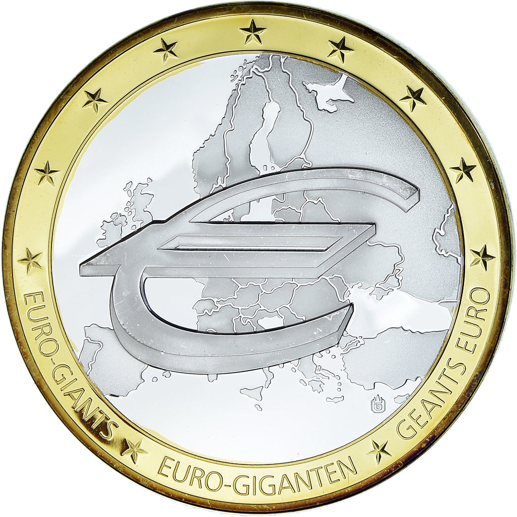 Frankreich, Medaille, Géants Euro, Politics, 2009, STGL, Copper Gilt