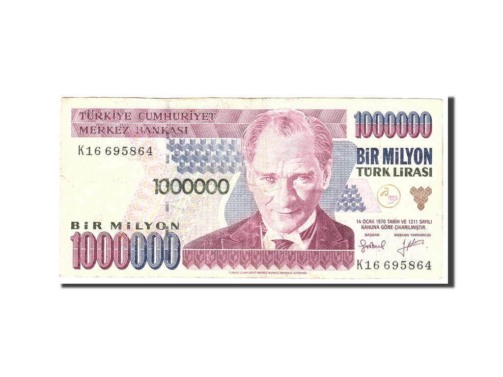 Turkey, 1,000,000 Lira, 1970, 1970-10-14, KM:209, EF(40-45)