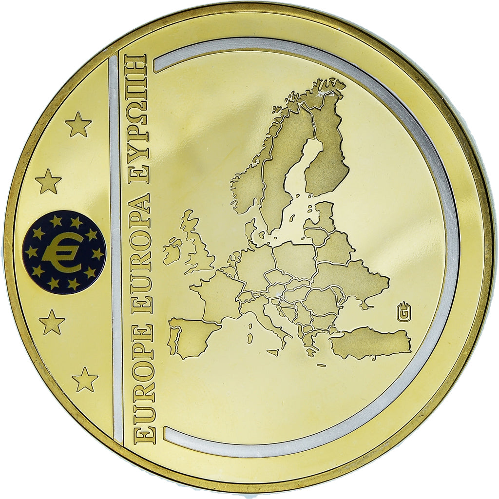 France, Medal, Billet de Banque Européenne, 100 Euro, 2011, MS(65-70), Copper