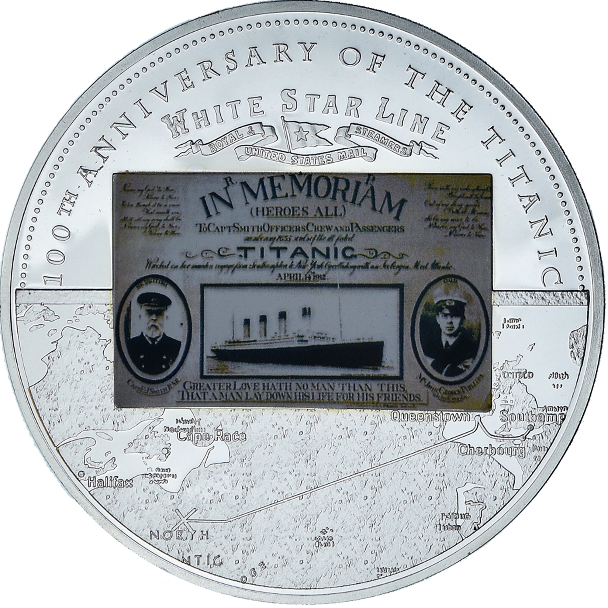 Francja, medal, 100ème Anniversaire du Titanic, Wysyłka, MS(65-70), Miedź