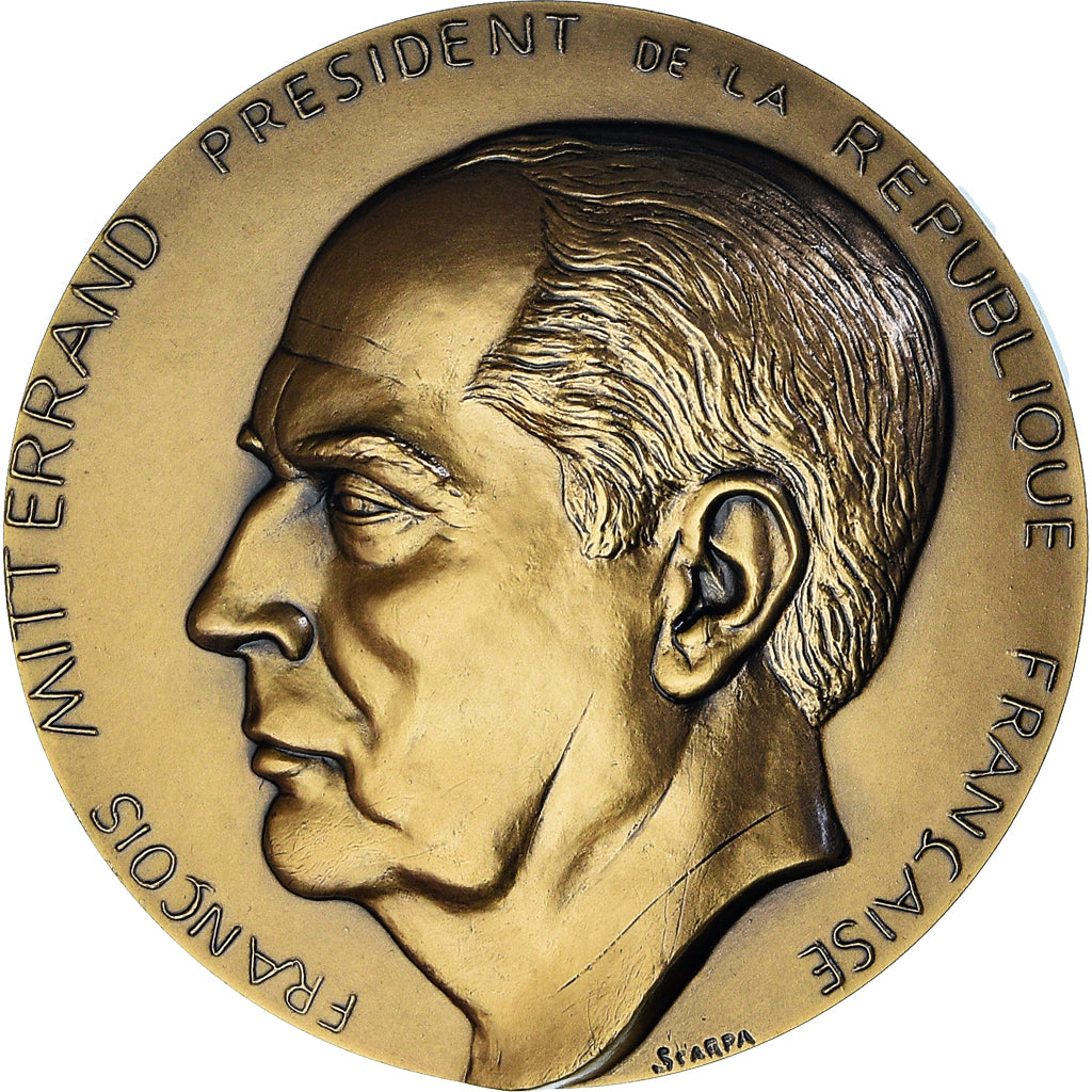 Frankreich, Medaille, François Mitterrand, Ici et Maintenant, Politics, 1988