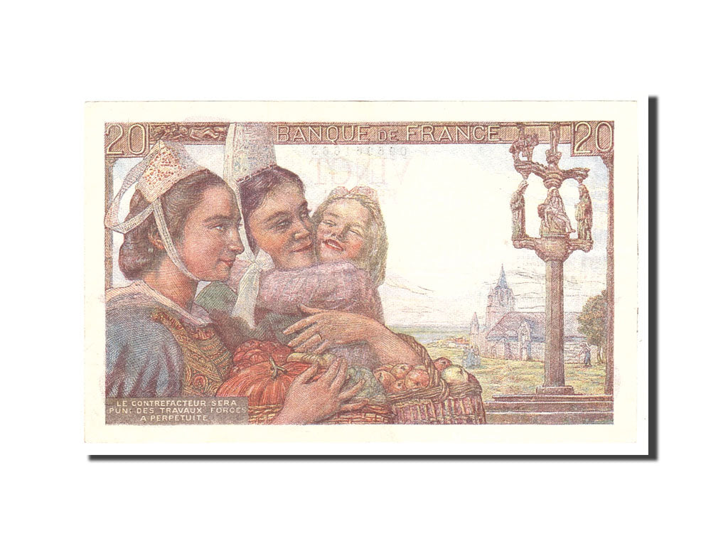 Banknote, France, 20 Francs, 1942, 1942-09-24, UNC(60-62), KM:100a