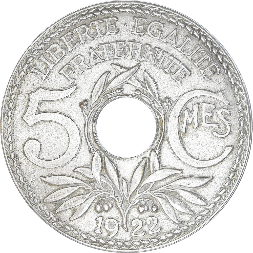 Frankreich, Medaille, Reproduction, 5 Centimes Lindauer, Uniface, VZ, Silvered