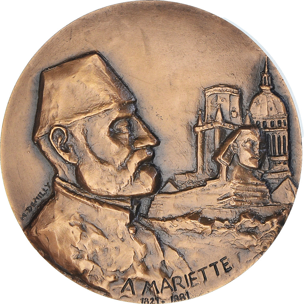 France, Medal, Auguste Mariette-Pacha, Boulogne-sur-mer, History, 1980, Demilly