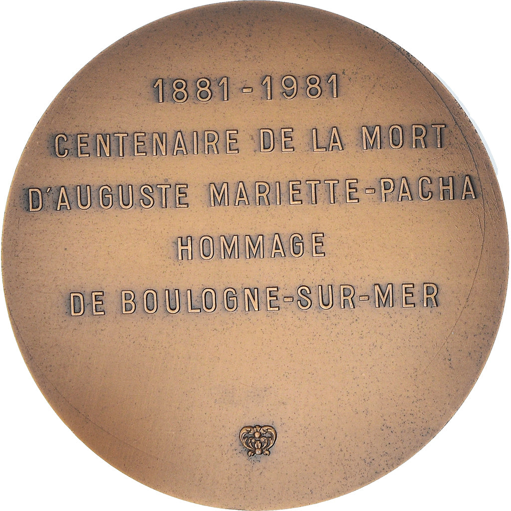 France, Medal, Auguste Mariette-Pacha, Boulogne-sur-mer, History, 1980, Demilly