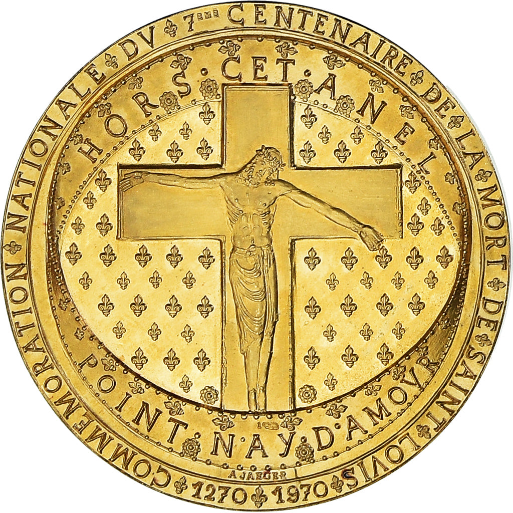 Francia, medalla, 7ème Centenaire de la Mort de Saint-Louis, History, 1970, De