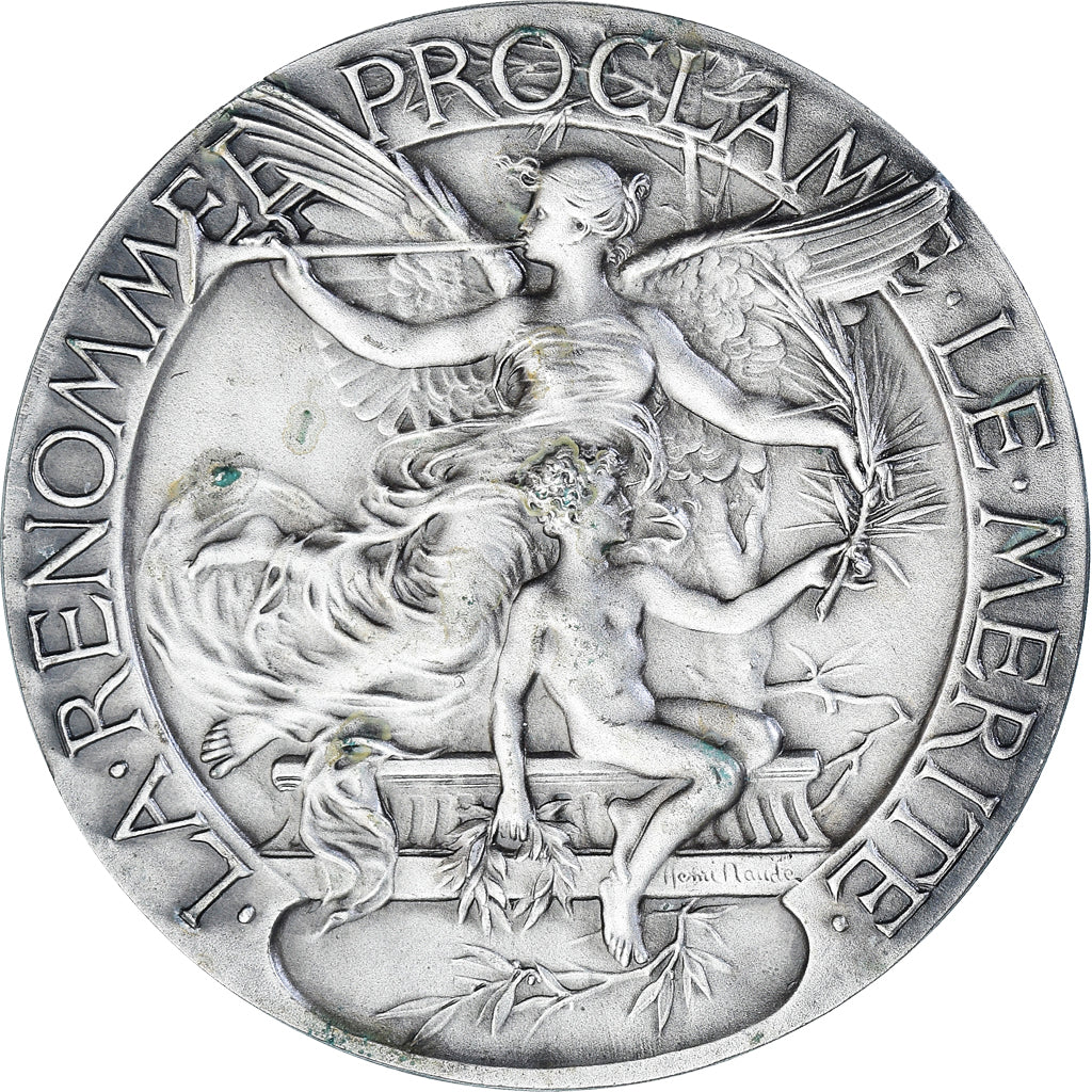 France, Medal, La Renomée proclame le Mérite, 1987, Henri Naudé, AU(55-58)