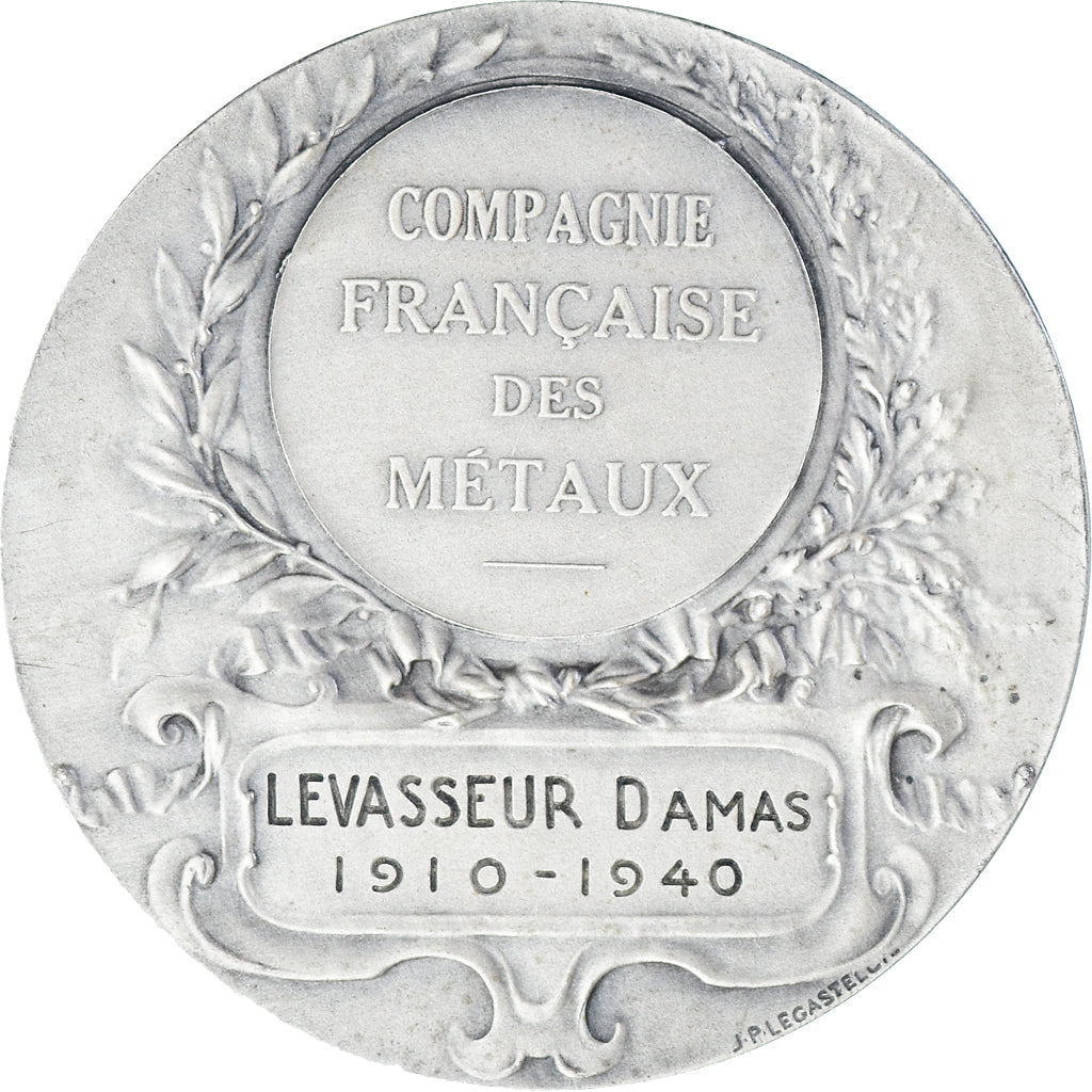 France, Medal, Compagnie Française des Métaux, Industry, 1940, Legastelois