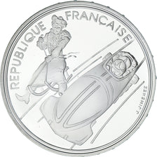 Coin, France, Bobsleigh, 100 Francs, 1990, Proof / BE, MS(65-70), Silver