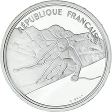 Coin, France, Alpine skiing, 100 Francs, 1989, Albertville 92, MS(65-70)