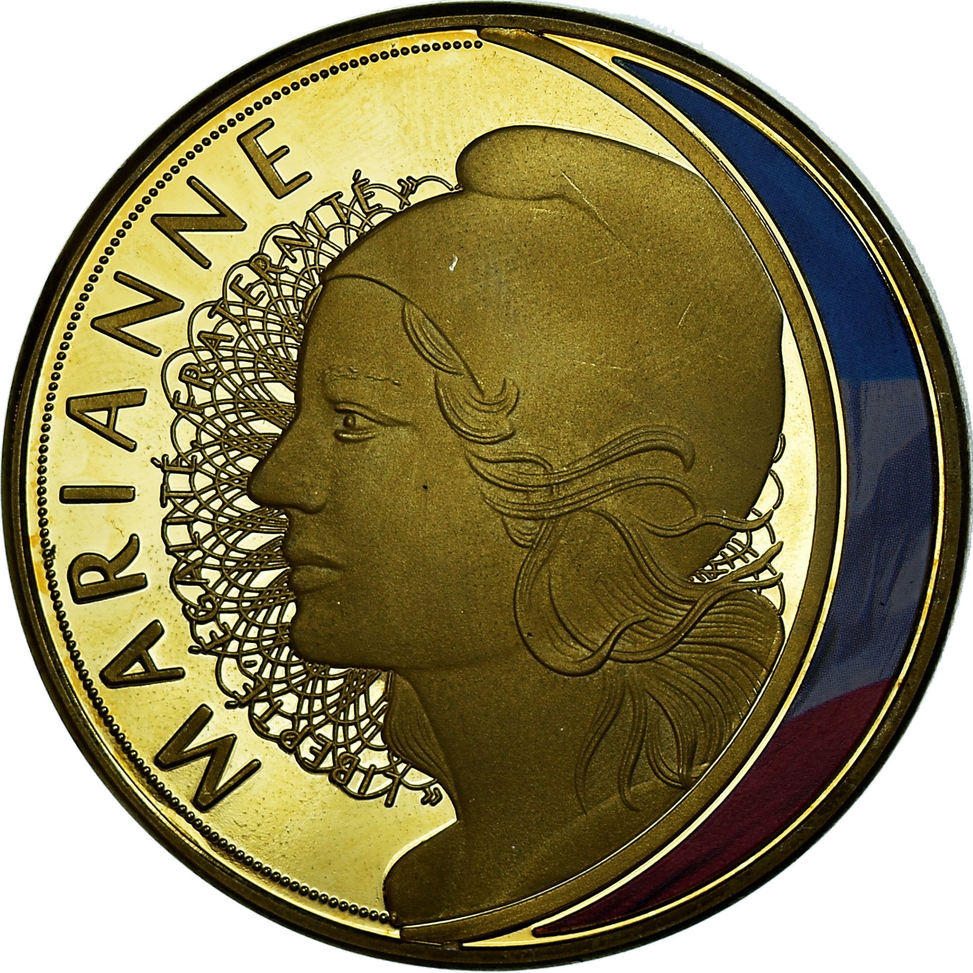 France, Medal, Les Emblèmes Français, La Marianne, MS(65-70), Copper Gilt