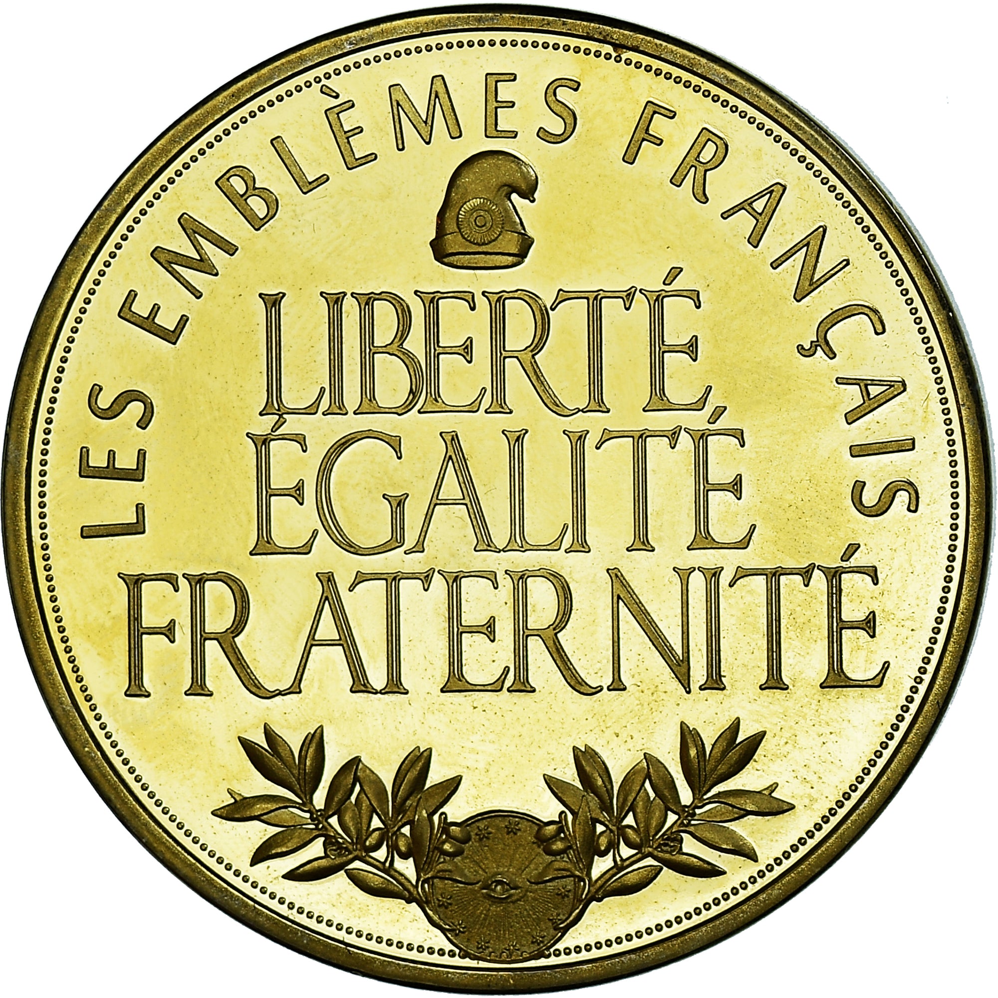 France, Medal, Les Emblèmes Français, La Marianne, MS(65-70), Copper Gilt