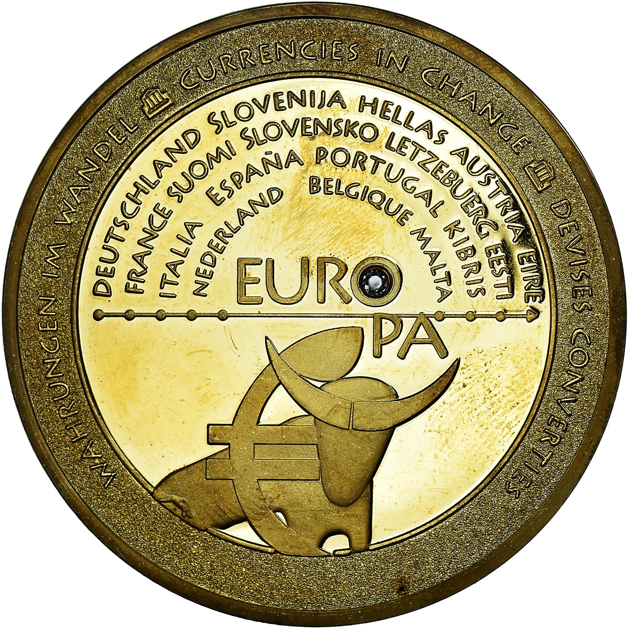 France, Médaille, Europa, Devises Converties, Politics, SUP, Copper-Nickel Gilt