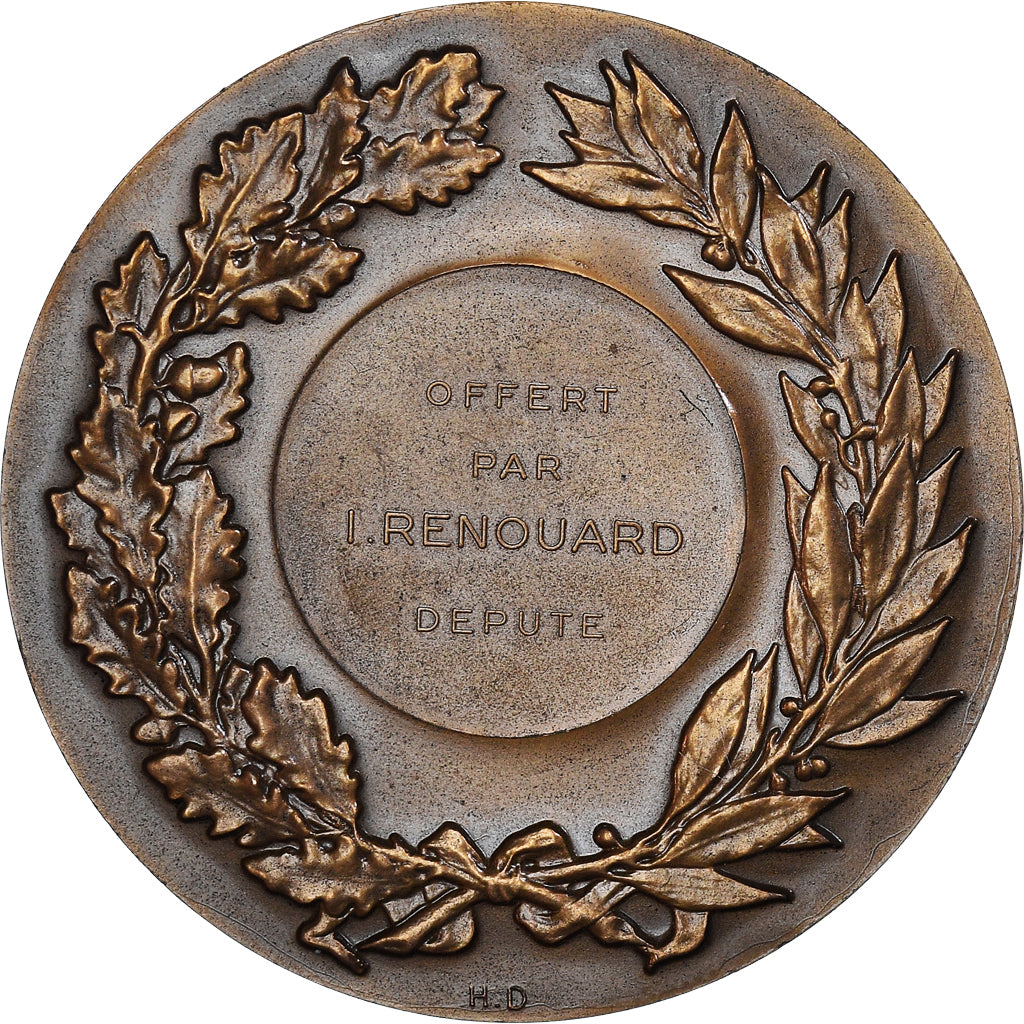 France, Medal, Vaches, Offert par I.Renouard, Député, Agriculture, 1966