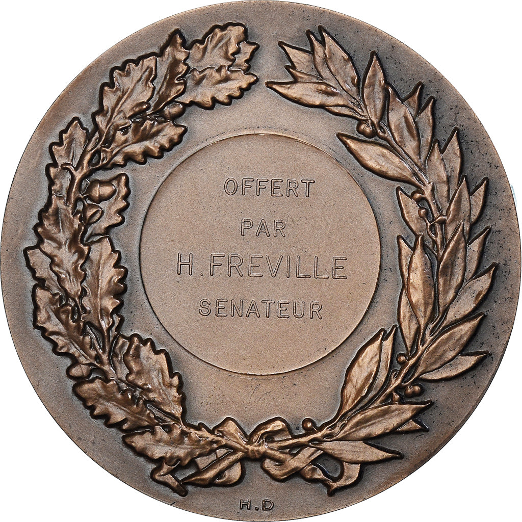 Frankreich, Medaille, Marianne, Offert par H.Freville, Sénateur, 1975, Coeffin