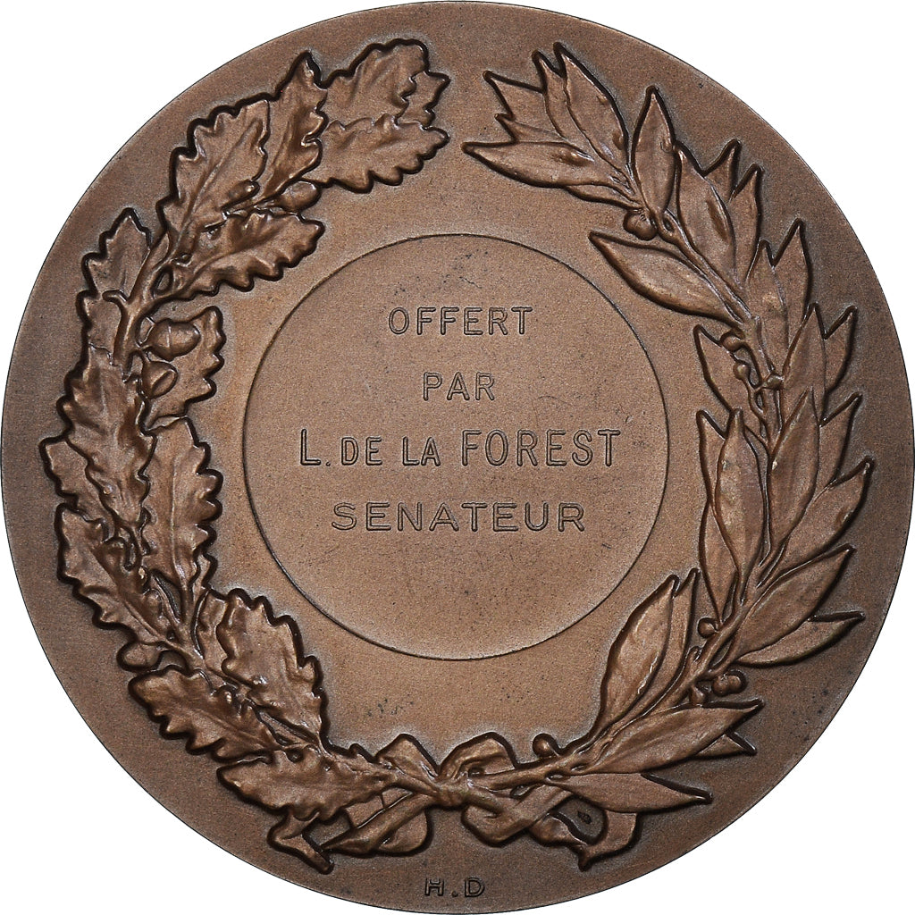 Frankreich, Medaille, Vache, Offert par L. de la Forest, Sénateur, Agriculture