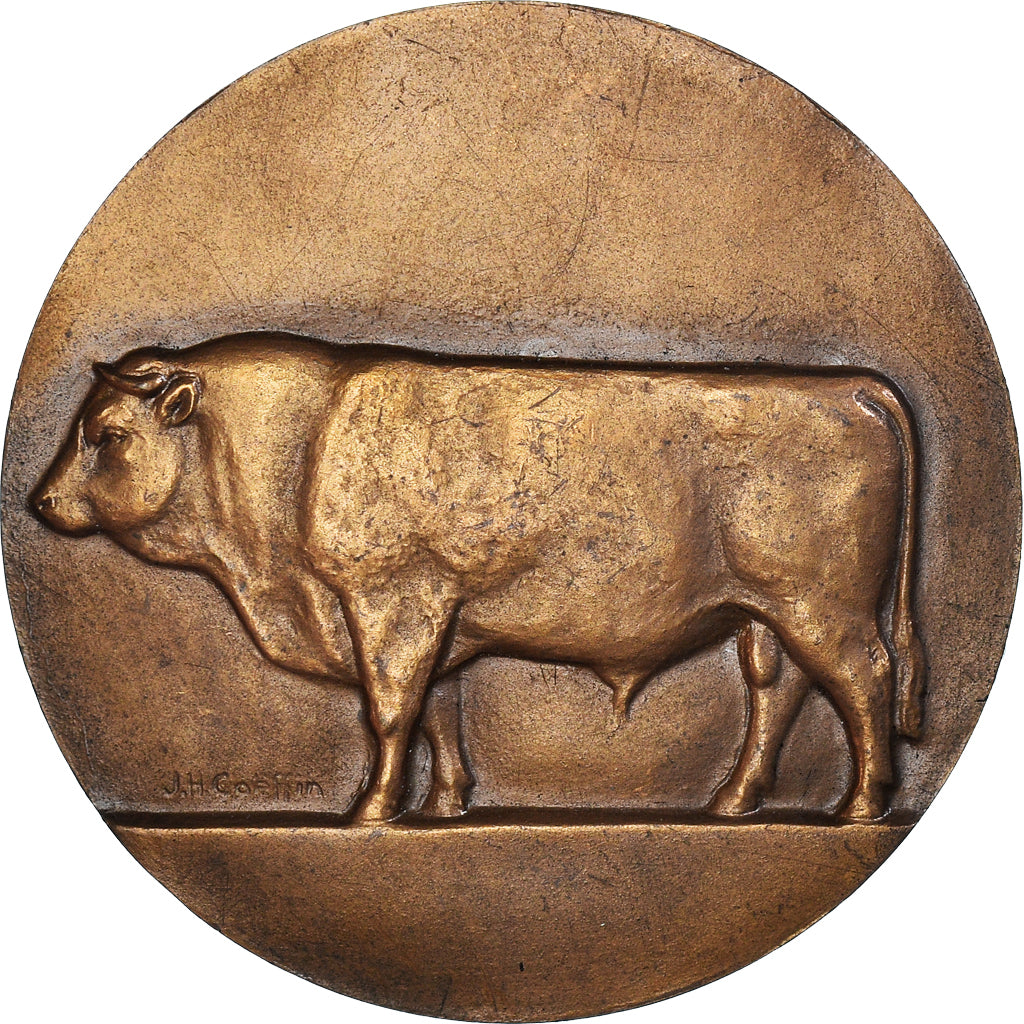 Frankreich, Medaille, Taureau, Offert par I.Renouard, Député, Agriculture