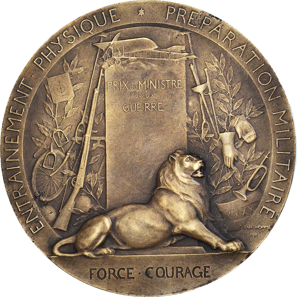 France, Medal, Prix du ministre de la Guerre, WAR, Grandhomme, AU(50-53), Bronze